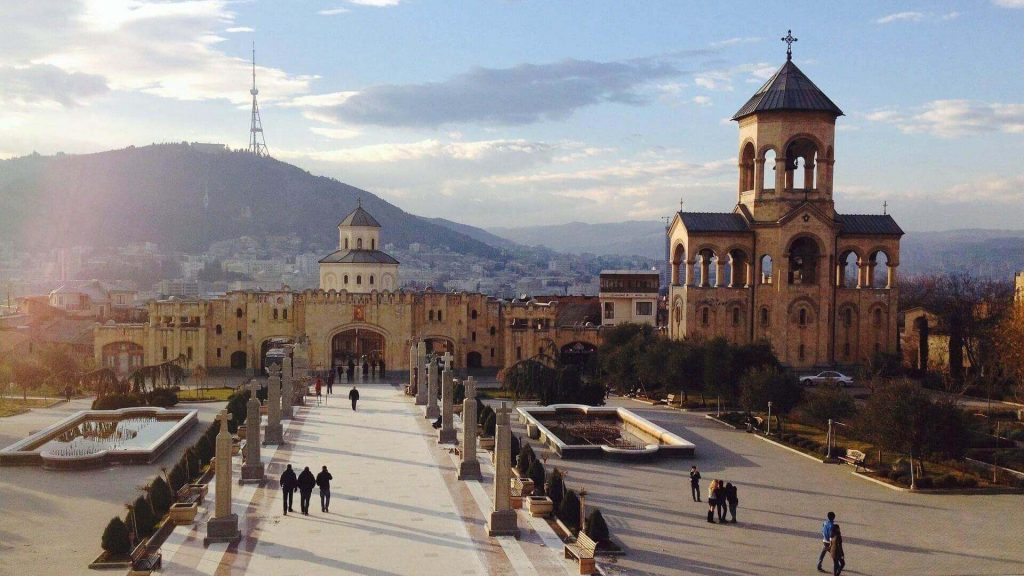 Kerk in het centrum van Tbilisi in Georgië