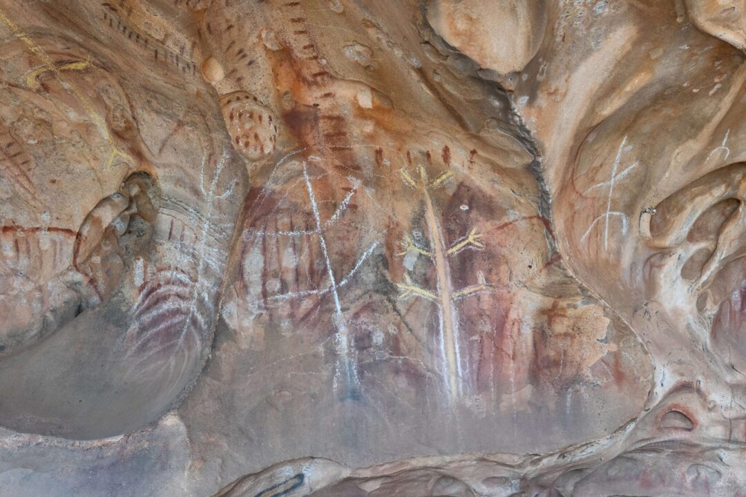 Rotskunst op Arkaroo Rock in Ikara-Flinders Ranges National Park